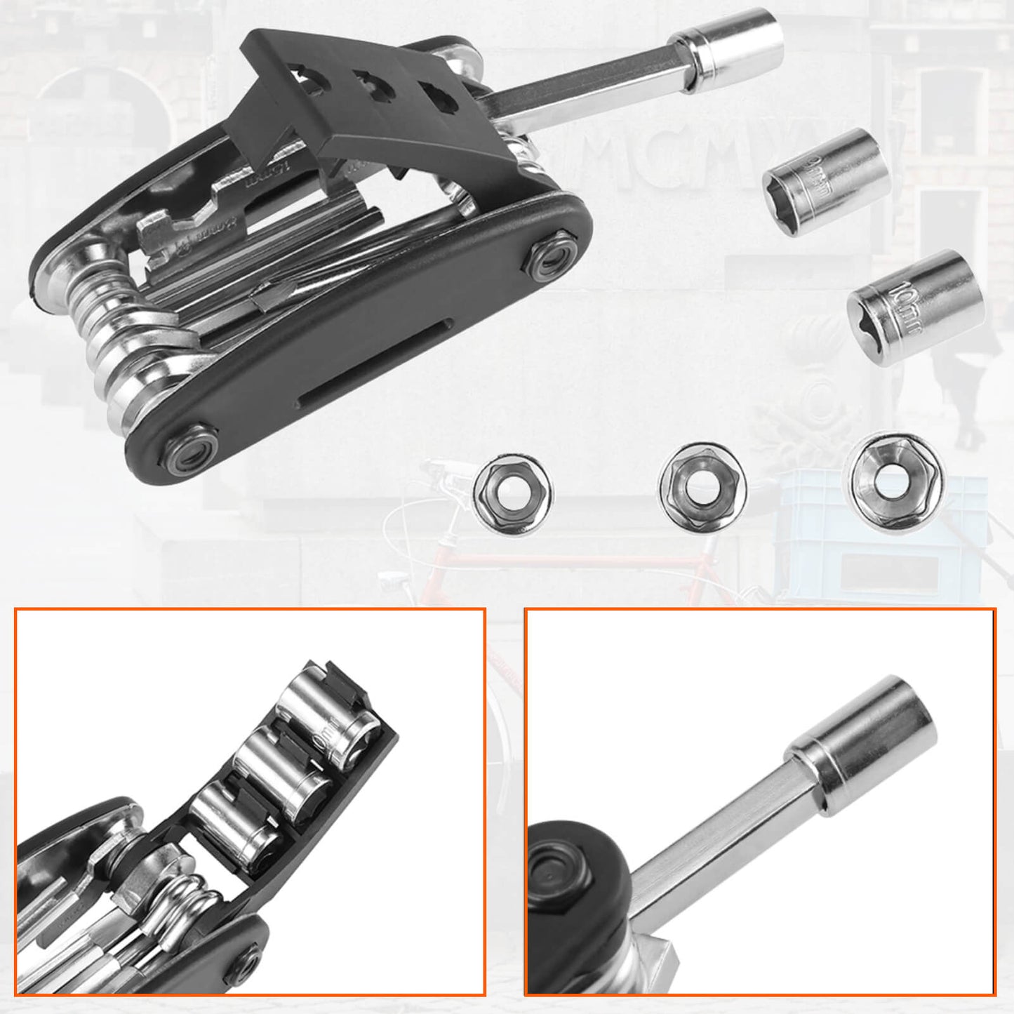 16 In 1 Multi-Function Bike Tool Kit