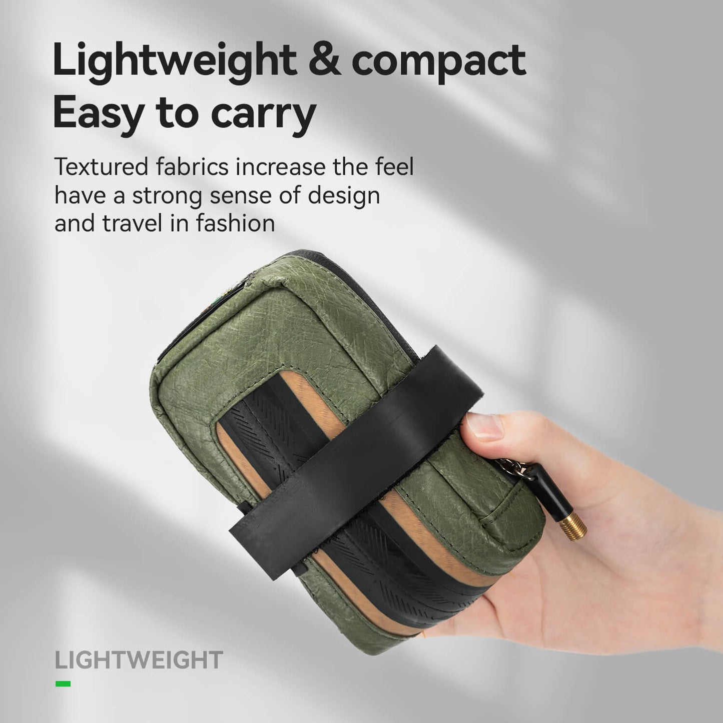 ROAD TO SKY Recycled Tire Mini Bike Saddle Bag - 0.4L