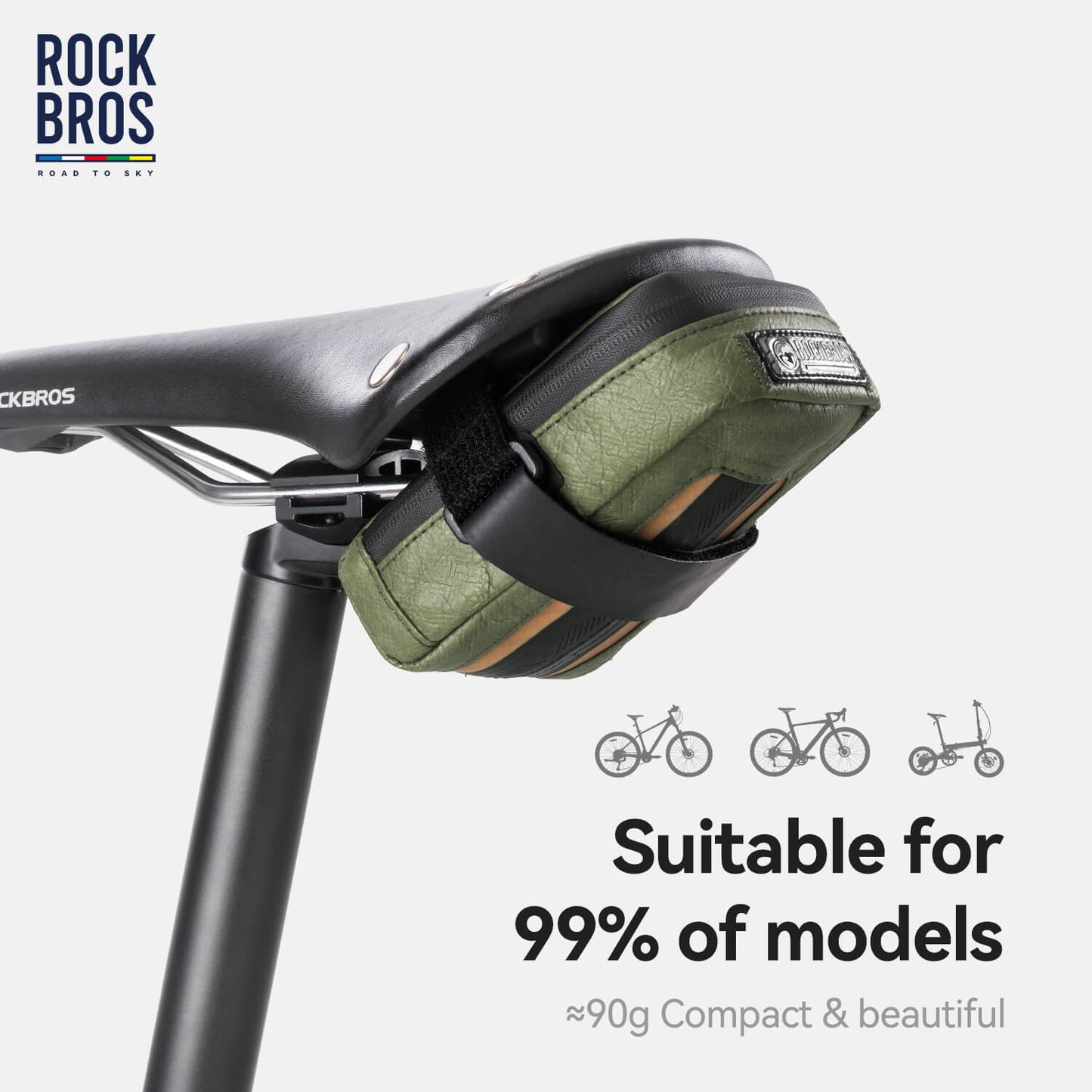 ROAD TO SKY Recycled Tire Mini Bike Saddle Bag - 0.4L