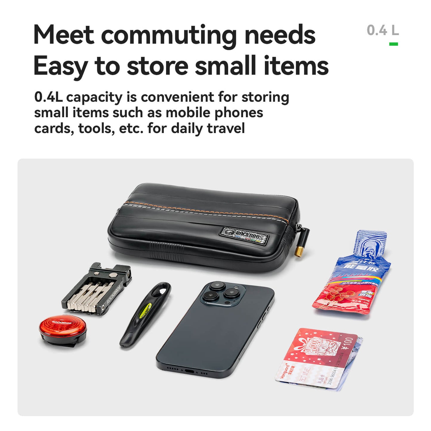 ROAD TO SKY Recycled Tire Bike Wallet - 0.4L