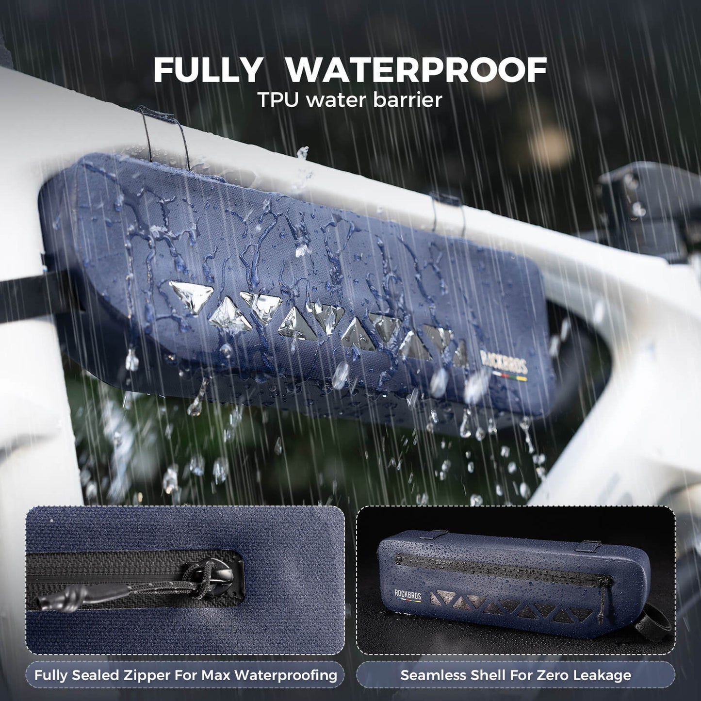 Road To Sky Bike Frame Bag 100% Waterproof 1.7L