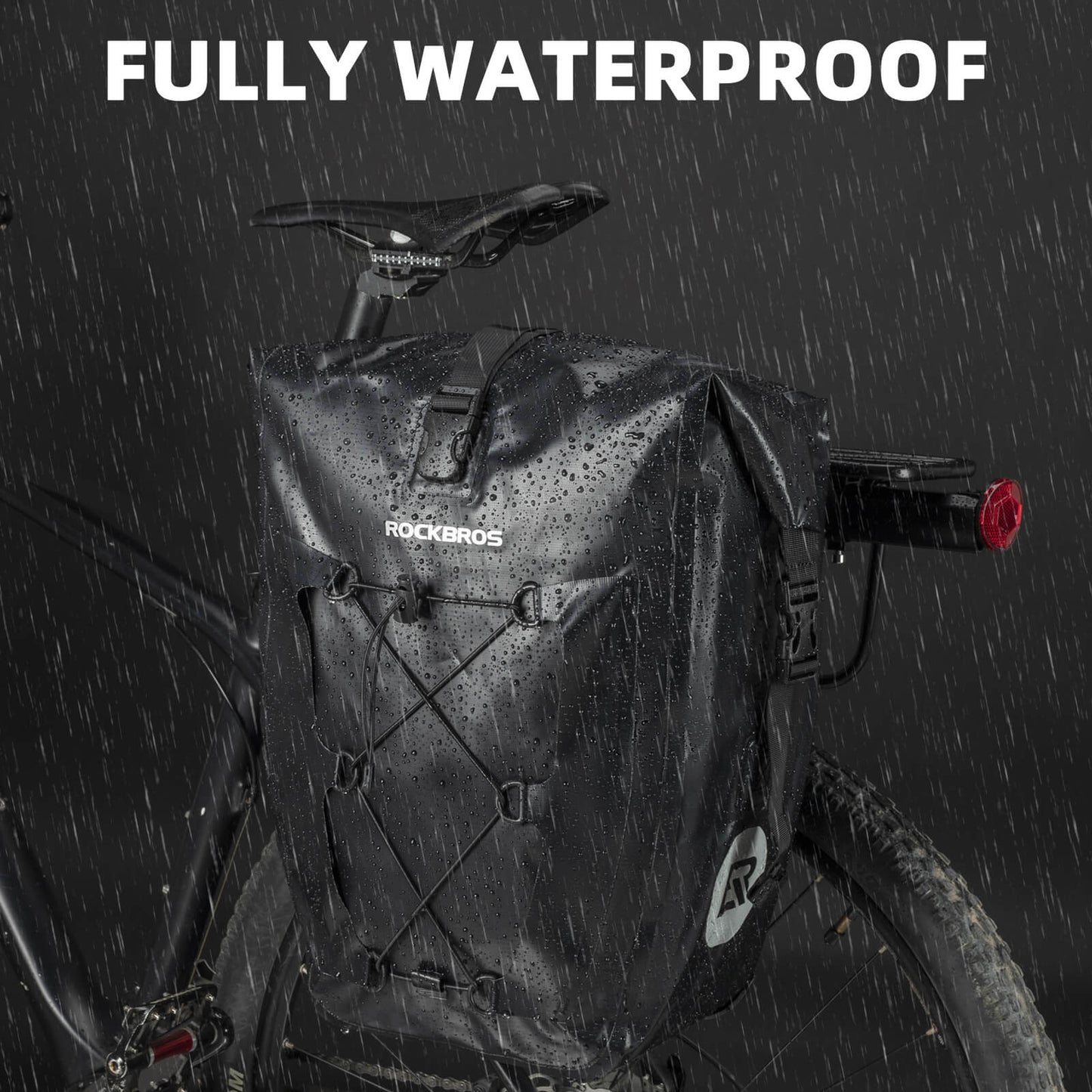 ROCKBROS Fully Waterproof Bike Pannier Large Capacity